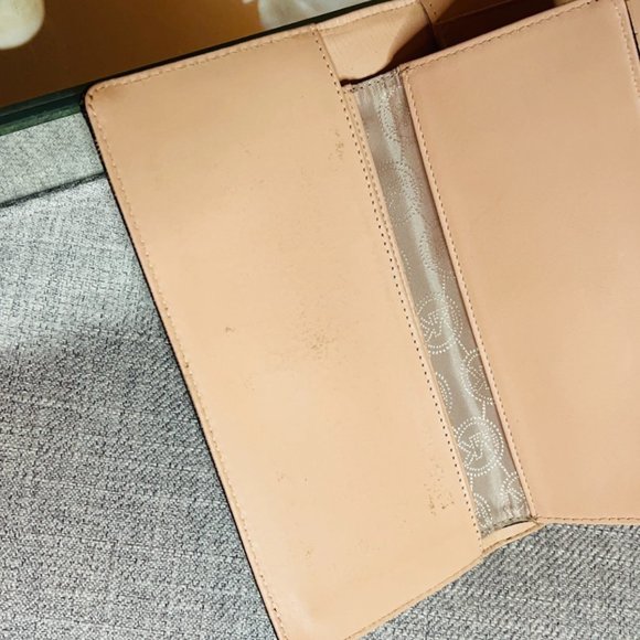 MICHAEL KORS Jet Set MK Logo Checkbook Wallet -Brown - Picture 11 of 14